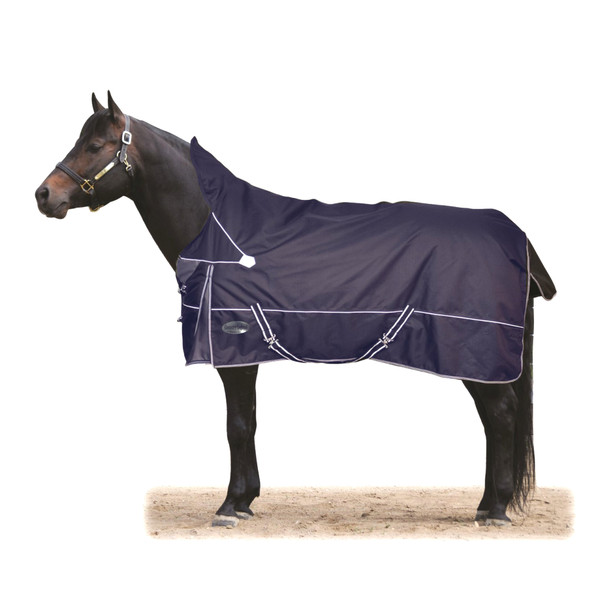 Country Legend 1200D Comfort Fit Turnout Blanket with High Neck - Navy/Silver