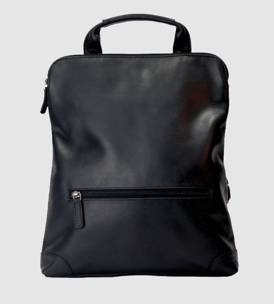 Rugged Earth Black Leather Backpack