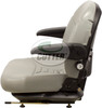 New Grey Vinyl Pro Seat & Suspension w/ Armrests