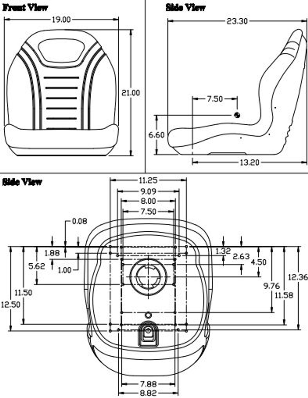 New Yellow High Back Seat - Replaces John Deere TCA13830