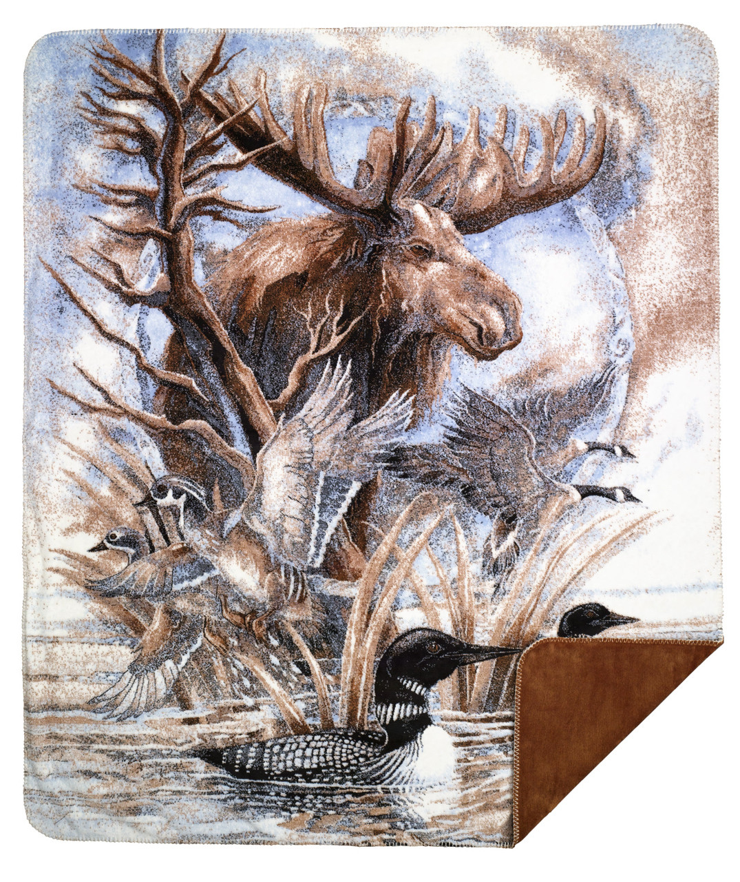 Buy Denali Moose and Loon Bergsma MicroPlush Blanket