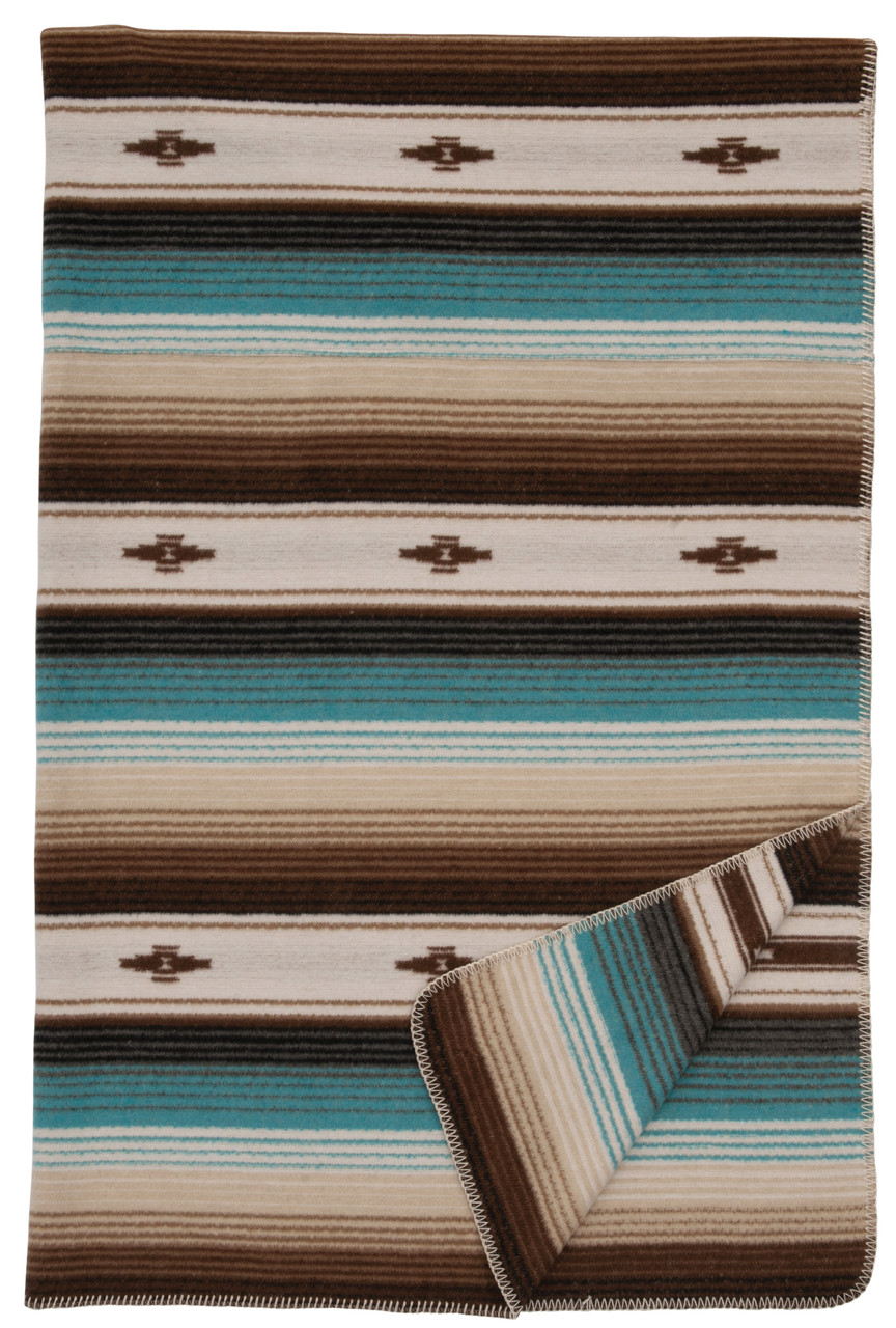 Wooded River Zarape Wool Throw - Thumbnail 5
