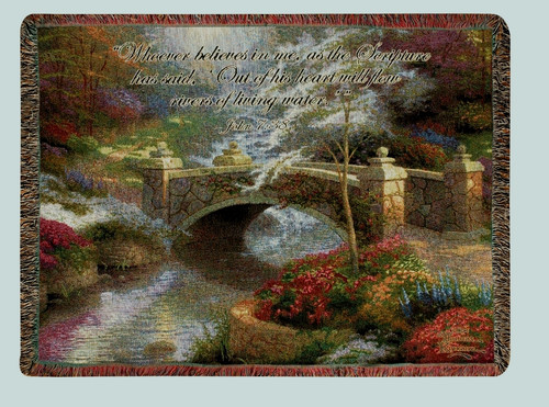 Thomas Kinkade Bridge of Hope Throw