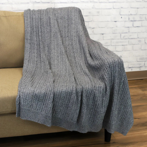 Bedford Collections Spinnaker Throw Grey