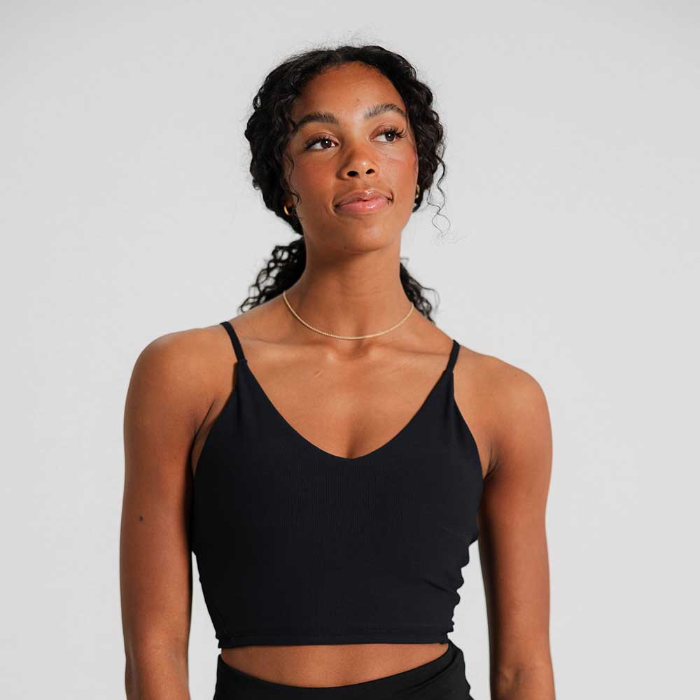 The Florence Ribbed Tank Bra Top | erne