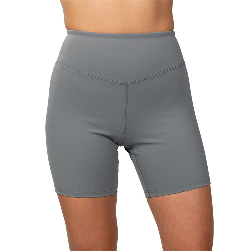 Front view of erne The Venice Biker Short in the color Charcoal.