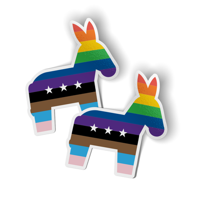 Mini Pride Donkey Sticker 2-Pack