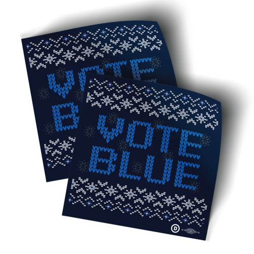 Vote Blue Cross Stitch Sticker 2-Pack