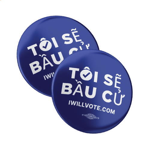 Vietnamese: I Will Vote Button 2-Pack
