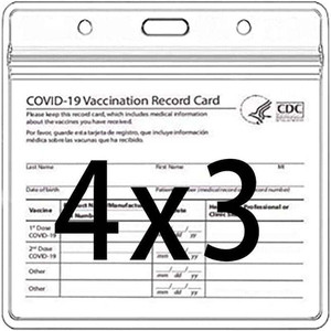 PACKS: 4 PK CLEAR - I Vaccinated Card Keeper K290-39413611954262