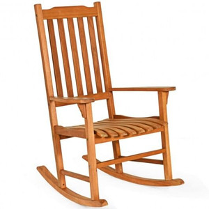 Outdoor Rocking Chair Single Rocker for Patio Deck  - Color: Natural D681-HW63701