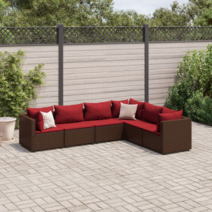 Patio Lounge Set Brown, Cinnamon Red A949-3308141