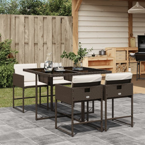 Garden Dining Set Brown, Black, Cream White A949-3278024