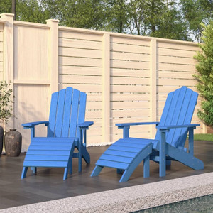 Garden Chair Aqua blue HDPE (High Density Polyethylene) Standard A949-3095699