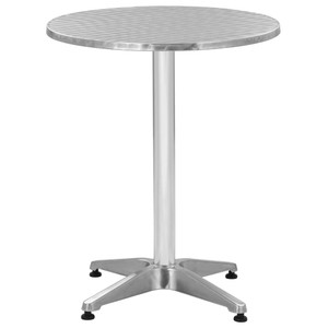 Garden Table Silver Aluminum, Stainless Steel Small Lightweight A949-48713