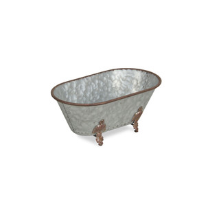 Jumbo Hammered Metal Bathtub Sculpture N270-399640