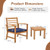 3 Pieces Outdoor Furniture Set with Soft Seat Cushions-Navy - Color: Navy D681-HW72089NY