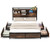 Full/Queen Size Bed Frame with Bookcase Headboard and 4 Storage Drawers-Queen Size - Color: Rustic  D681-HU10618US-Q+