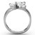 TK1445 - High polished (no plating) Stainless Steel Ring with AAA Grade CZ  in Clear A874-TK1445