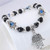Magic Hands Theme Beads Fashion Women Costume Bracelet - Black A392-fabr2297