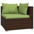 Garden Lounge Set Brown, Cushion Green A949-3102284