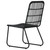 Dining Set Black Poly rattan, powder-coated steel, glass A949-3060253