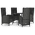 Patio Dining Set Black A949-3185168