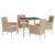 Patio Dining Set Set of 4 Beige A949-3187349