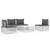 Garden Lounge Set White, Dark Grey A949-3186832