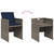 Patio Dining Set Set of 8 Gray, Brown, Navy Blue A949-3277696