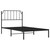 Metal Bed Frame without Mattress with Headboard Black 39.4"x78.7" A949-373882