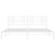 Bed Frame White Powder-Coated Steel Double Modern Bed Frame A949-376379