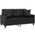 2-seater Sofa Black 75% Polyvinylchloride, 20% Polyester, 5% Cotton A949-3200803