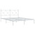 Bed Frame White Powder-Coated Steel King Size Modern Bed Frame A949-376553