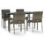 Garden Dining Set Black and Grey A949-3185103
