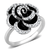 TK3577 - No Plating Stainless Steel Ring with Top Grade Crystal  in Clear A874-TK3577