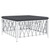 Garden Footstool White Woven fabric, powder-coated steel, textilene A949-364140