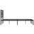 Bed Frame Black Steel 59x79 in King Size Industrial Bed Frame A949-376228