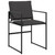 Garden Dining Set Black,String,Dark gray A949-3295086