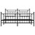 Bed Frame Black Powder-Coated Steel 72 x 84 in Bed Frame A949-353560