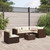 Patio Lounge Set Brown, Cream White A949-3308161