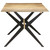 Dining Table Natural Wood Solid Mango Wood, Powder-Coated Steel A949-321687