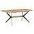 Dining Table Natural Wood Solid Mango Wood, Powder-Coated Steel A949-321687