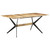 Dining Table Natural Wood Solid Mango Wood, Powder-Coated Steel A949-321687