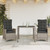 Garden Dining Set Grey PE rattan Standard Removable Covers A949-3213076
