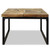 Coffee Table Black and Brown Real teak with black resin, Steel A949-244552