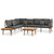 Sofa Set Dark grey, Wood A949-46465