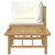 Garden Lounge Set Bamboo, Cream White Bamboo, 100% polyester A949-362299
