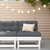 Garden Middle Sofa White Solid Pine Wood Medium Modular A949-825374