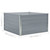 Raised Garden Bed Grey Galvanized Steel 39.4x39.4x17.7 in Durable A949-47022